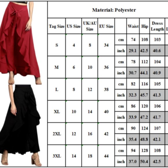 WIDE LEG PALAZZO SKIRT PANTS - Picture 4 of 4